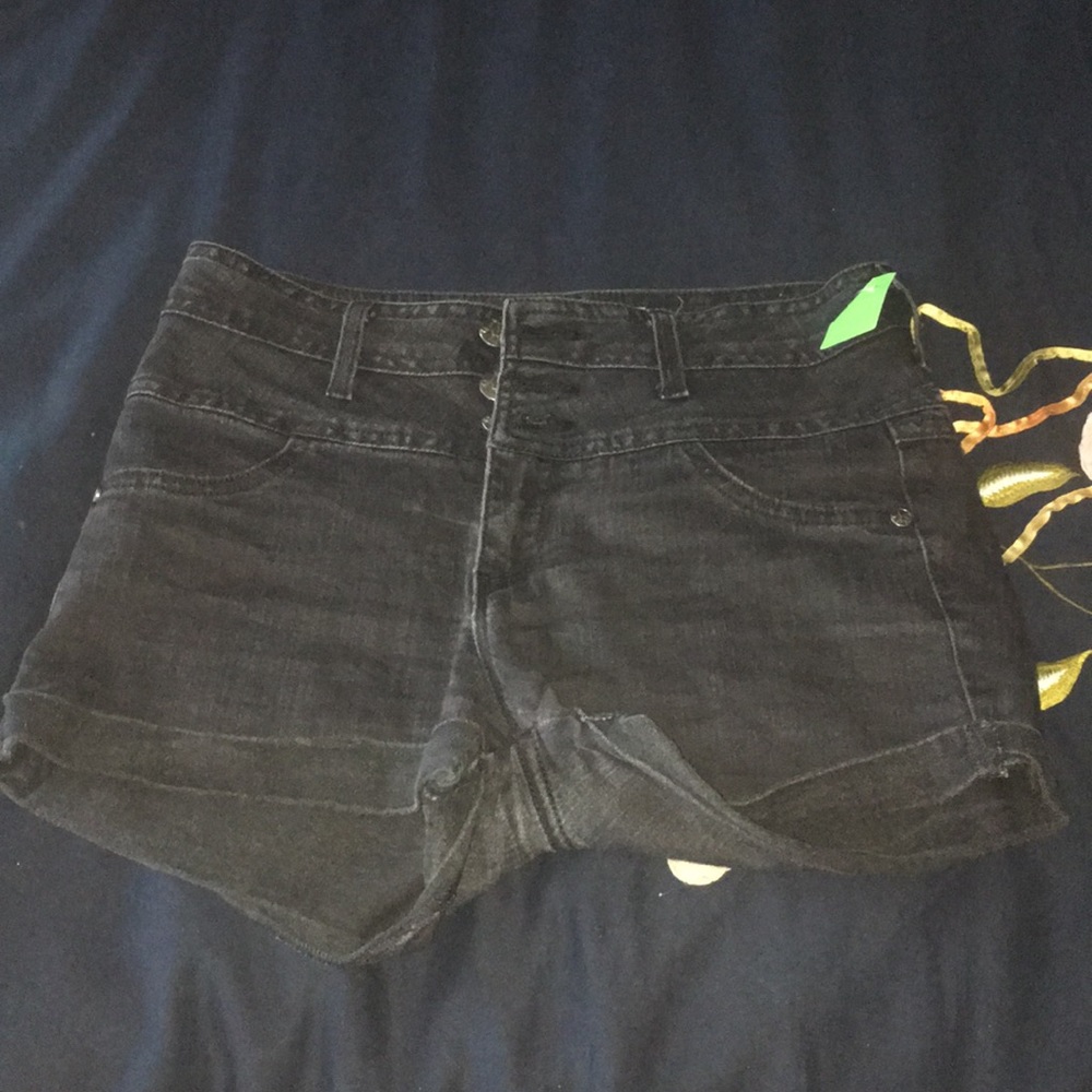 Black high waisted shorts
